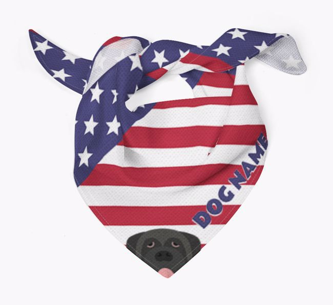 Personalized Stars and Stripes Bandana for your {breedFullName}